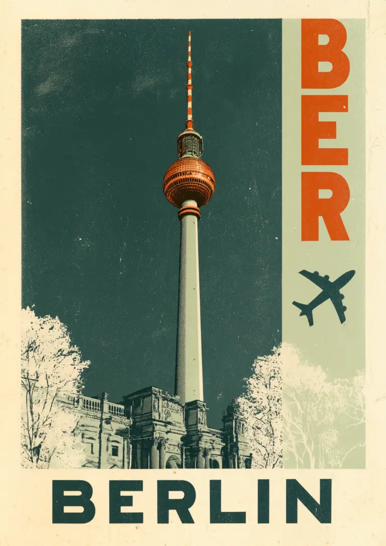 Plakat podróżniczy Berlin BER