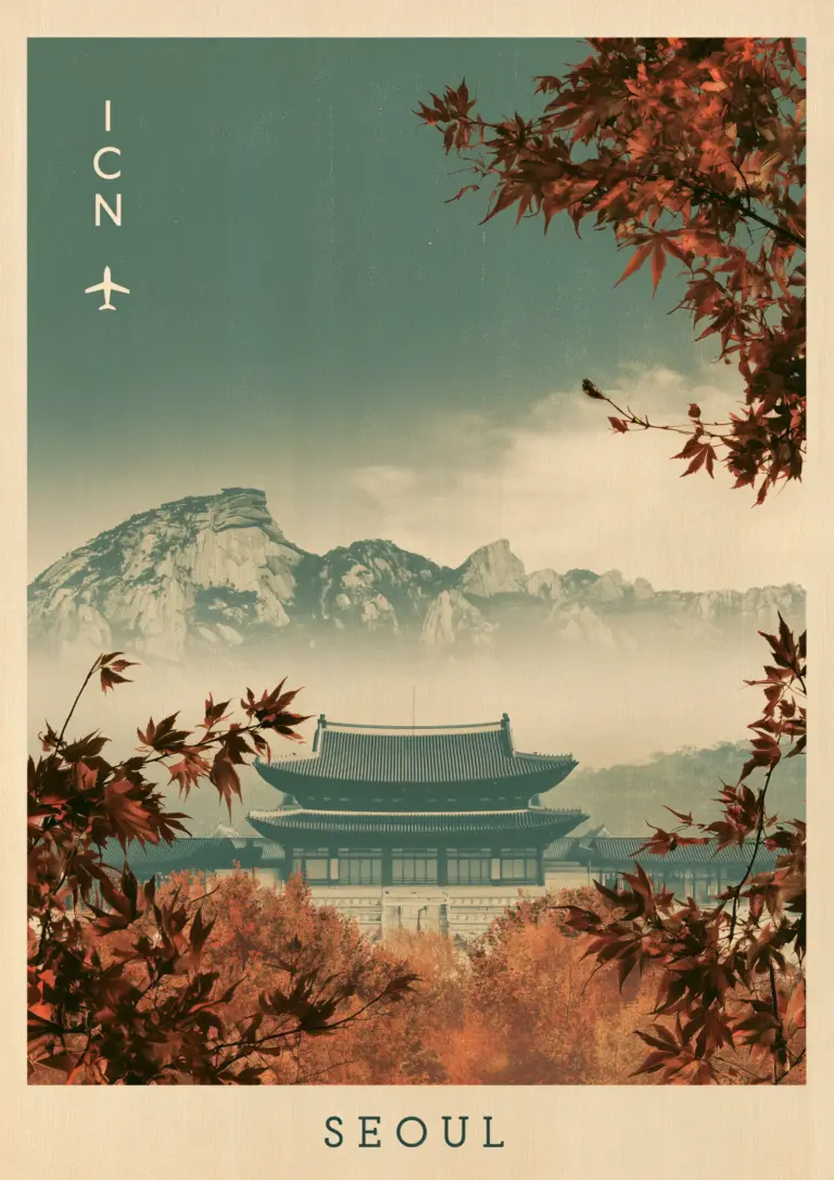 Plakat podróżniczy Seoul ICN