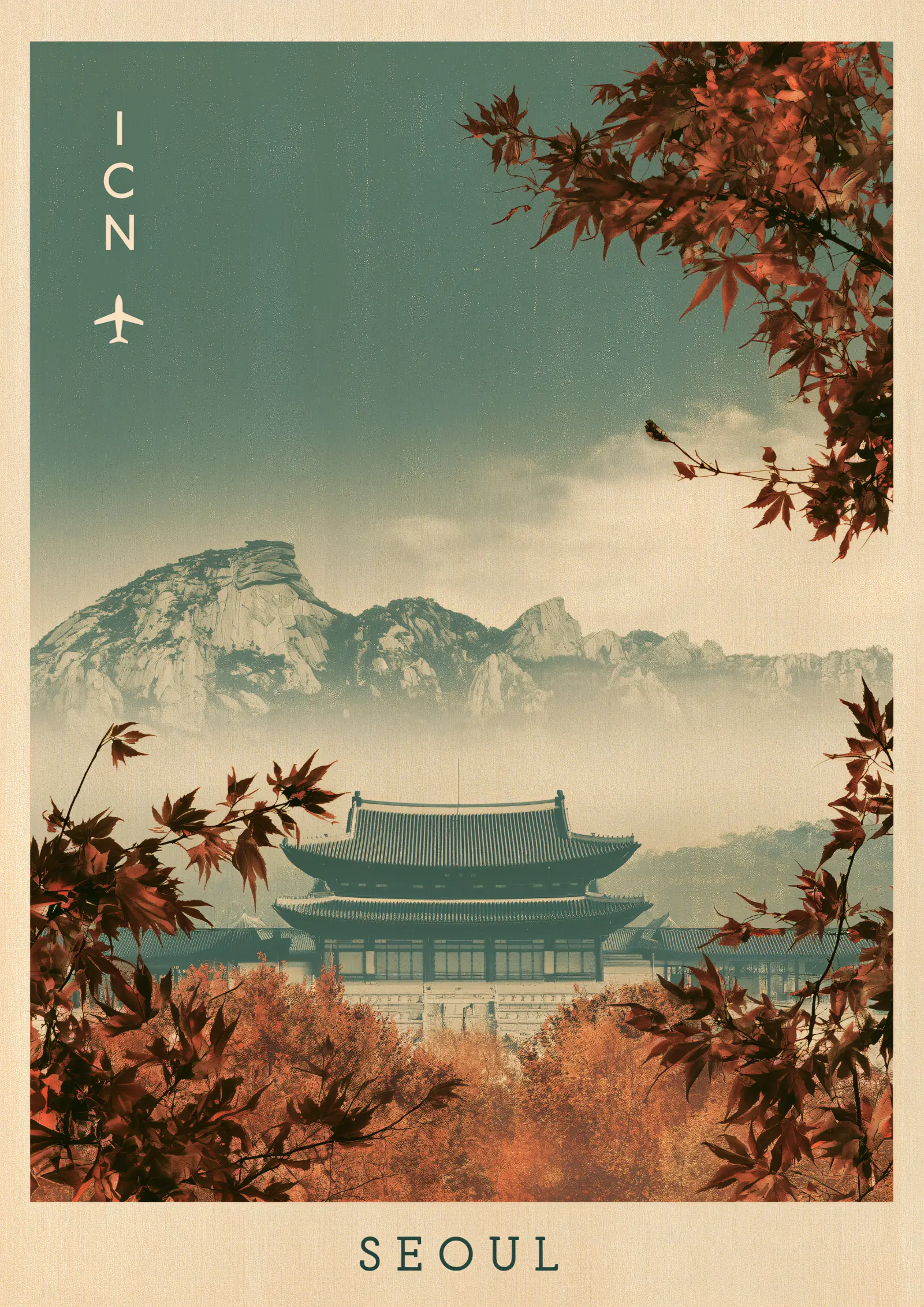 Plakat podróżniczy Seoul ICN