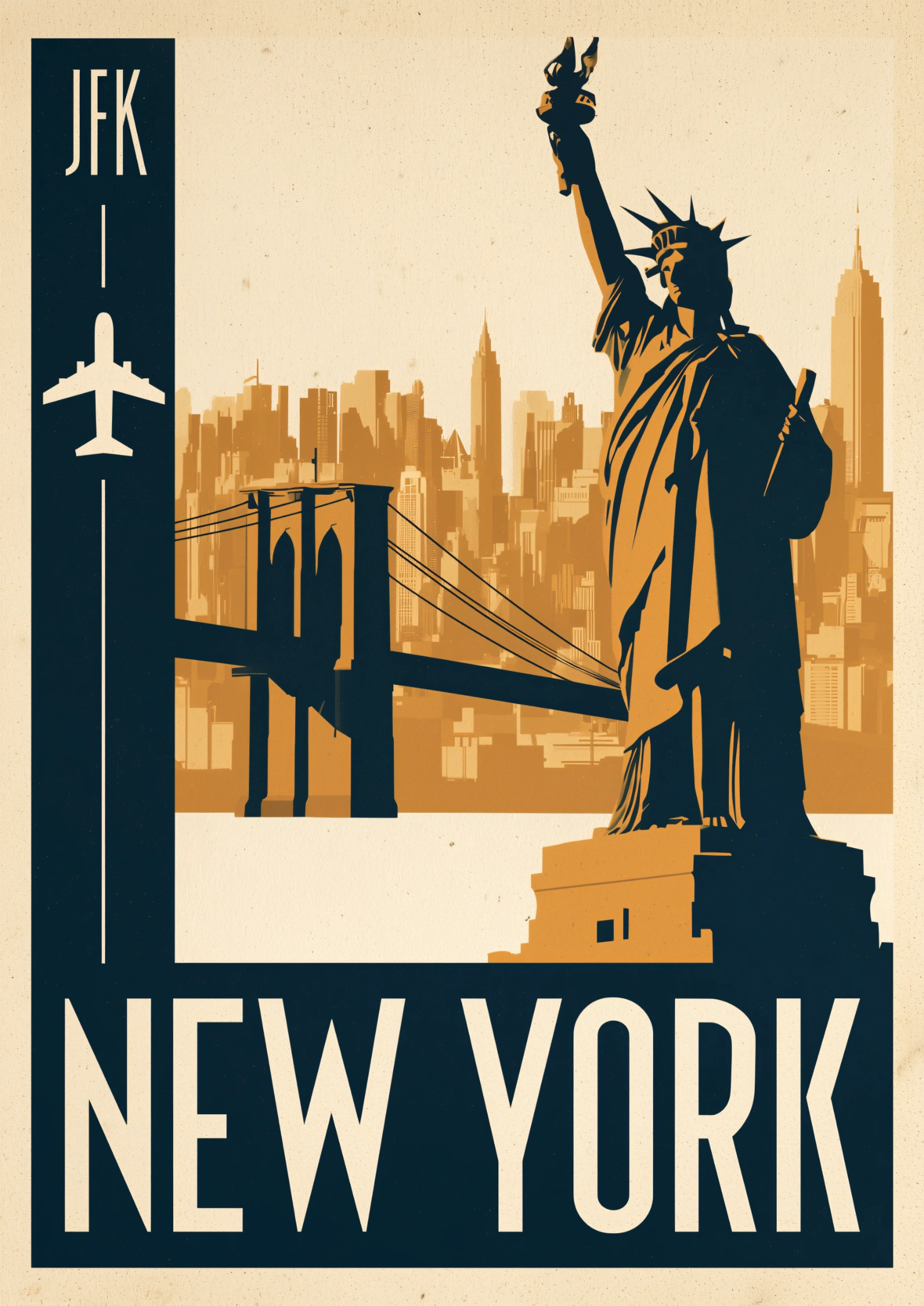 Plakat podróżniczy New York JFK