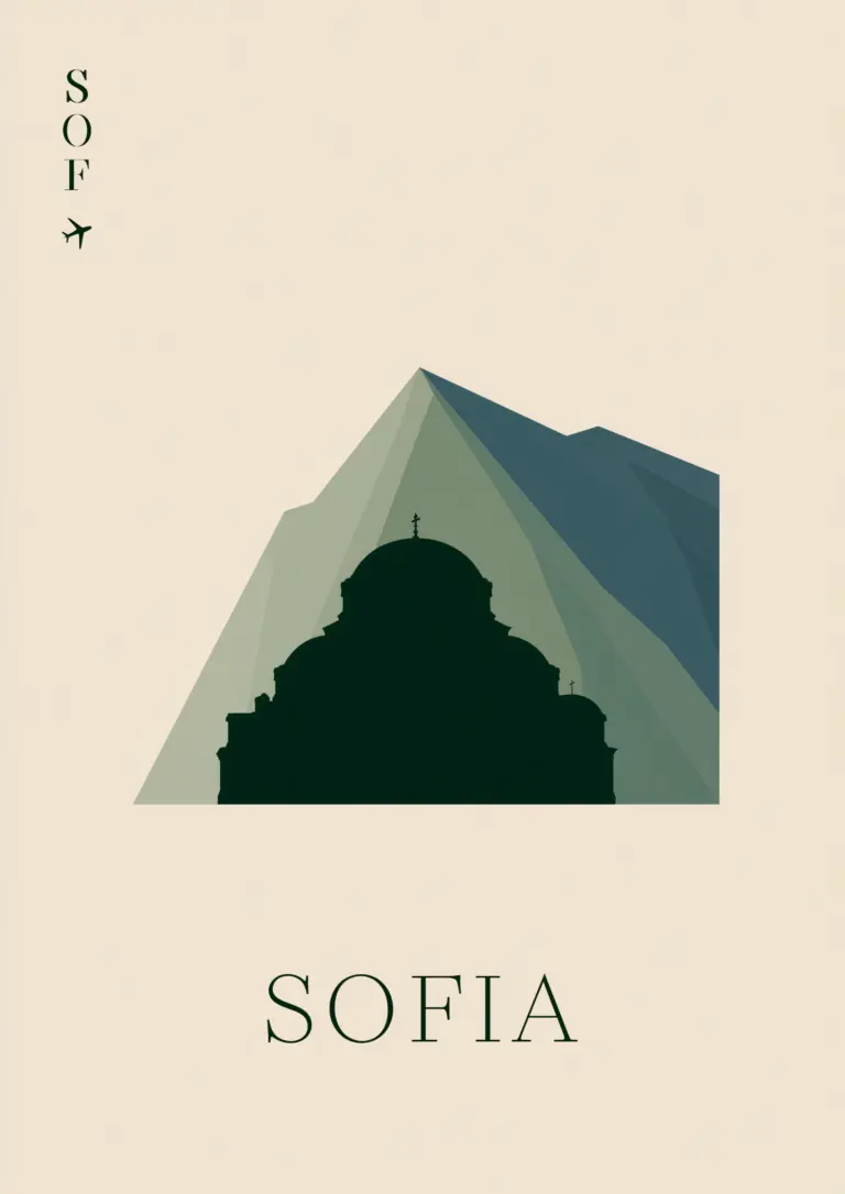 Plakat podróżniczy Sofia SOF
