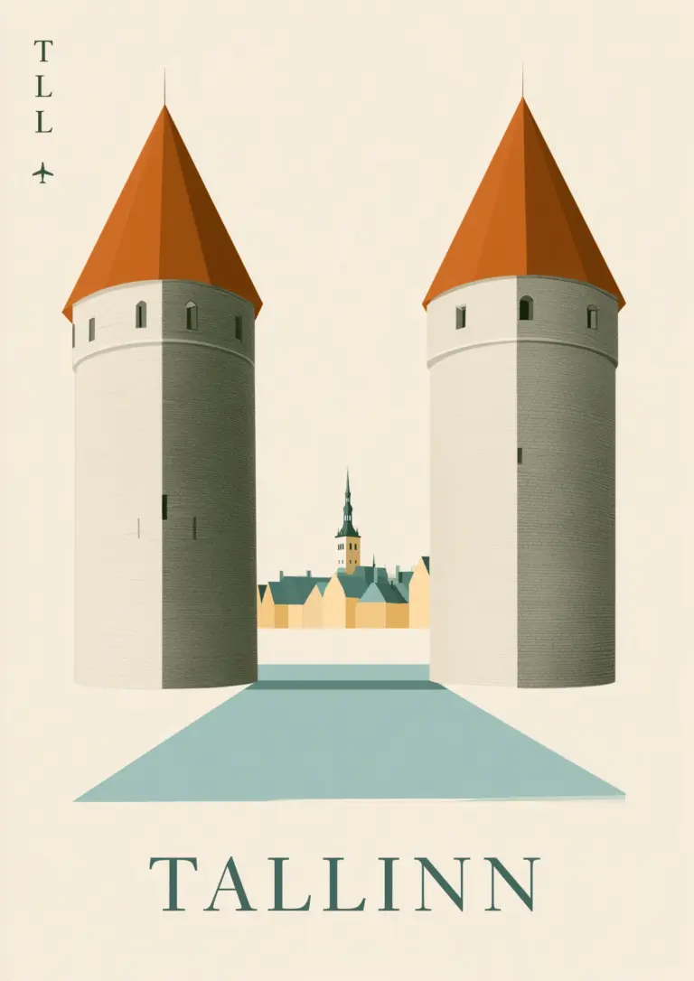 Plakat podróżniczy Tallinn TLL