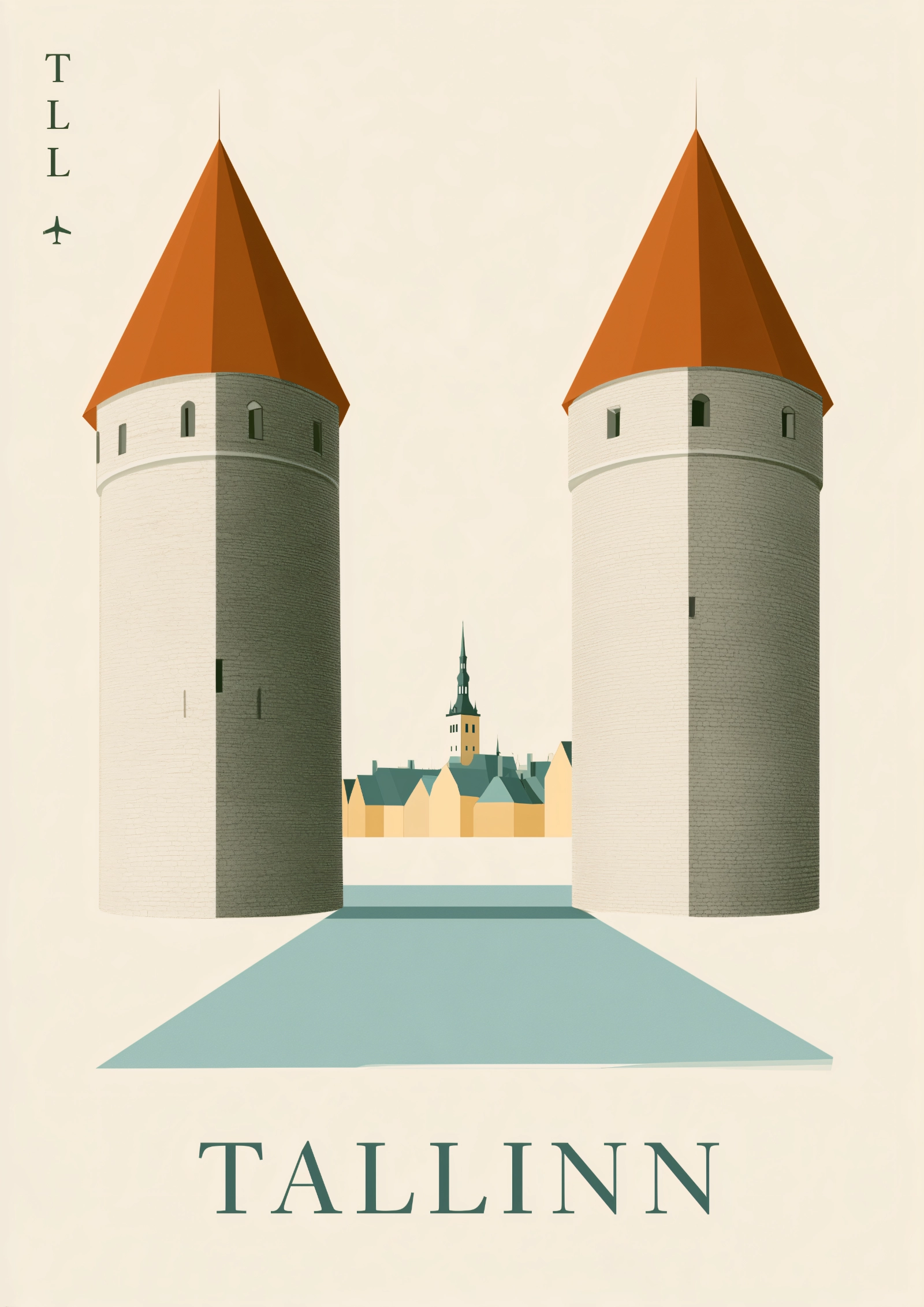 Plakat podróżniczy Tallinn TLL