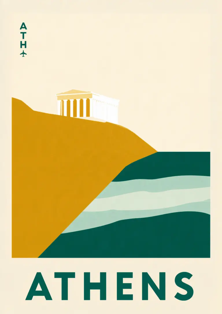 Plakat podróżniczy Athens ATH