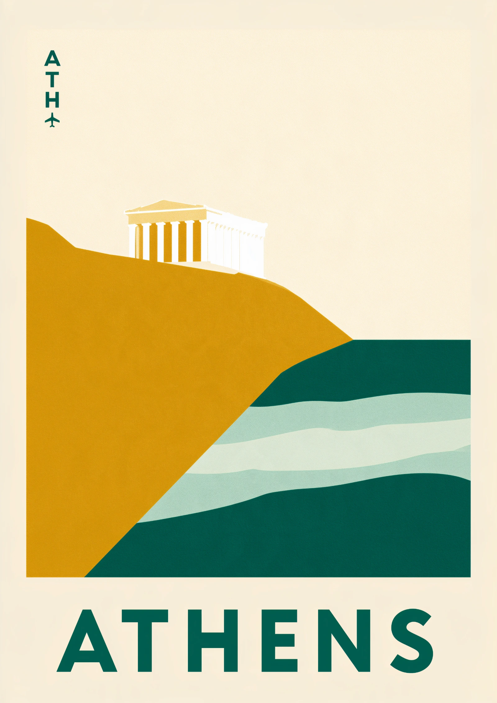 Plakat podróżniczy Athens ATH