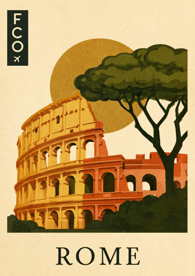 Plakat podróżniczy Rome FCO